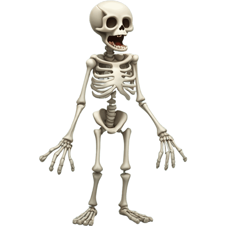 Skeleton who is really really terrified  emoji