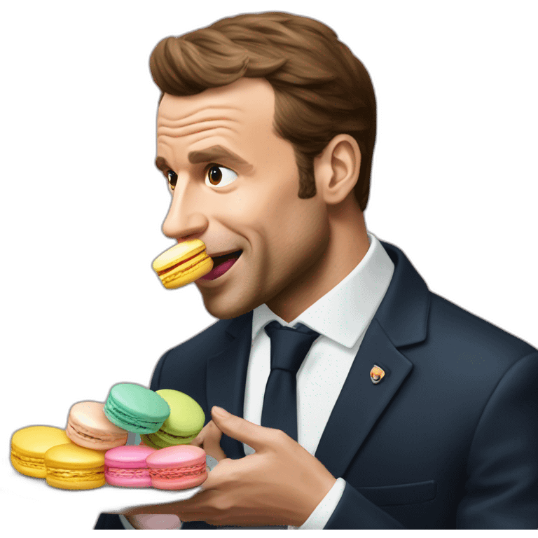 macron eating macaron emoji