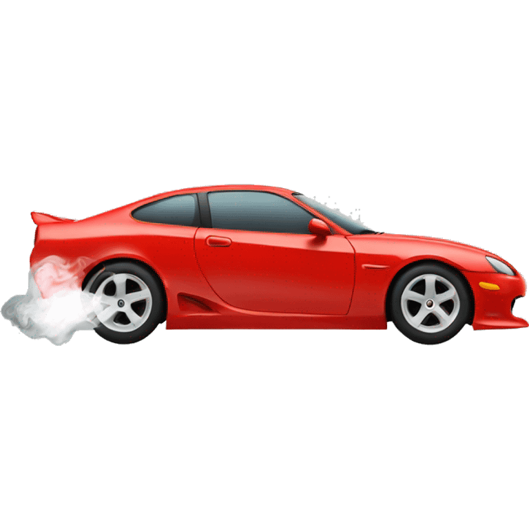 Fast car with smoke emoji