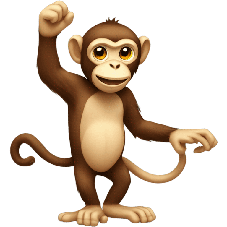 Monkey raising his hand  emoji