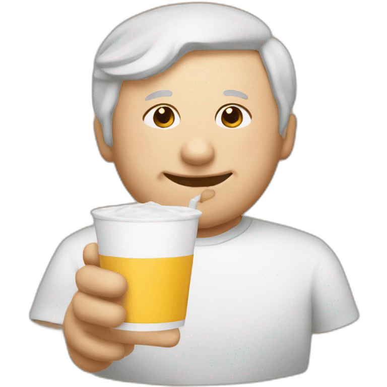 Un père avec du lait emoji