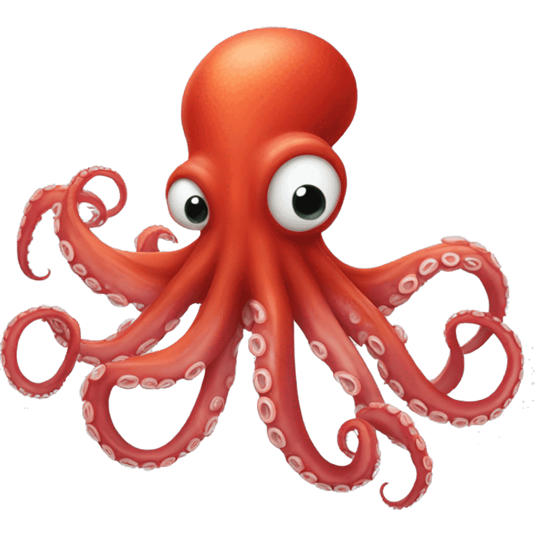 red cartoon octopus with white beard emoji