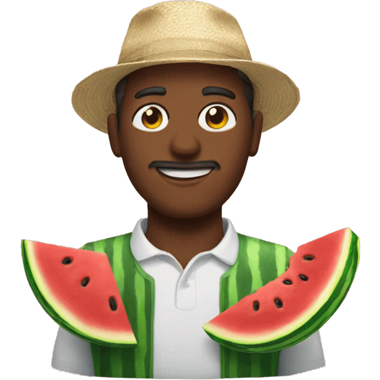 Watermelon man emoji