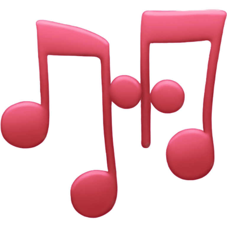 Pink music notes emoji