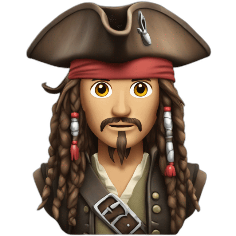 Jack Sparrow 3d ,морщины детализация emoji