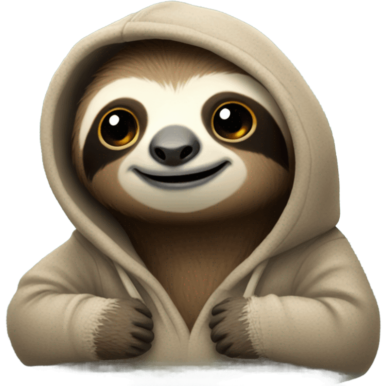 Sloth with hoodie emoji