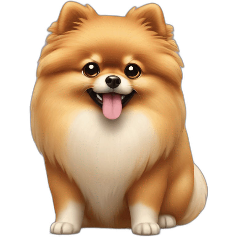 Pomeranian ladrando enfadado emoji