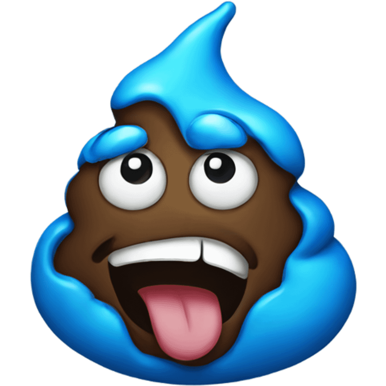 Blue poop emoji