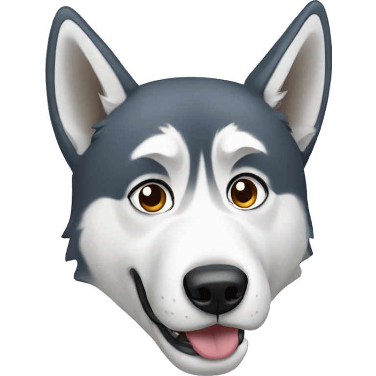 Crying husky dog emoji