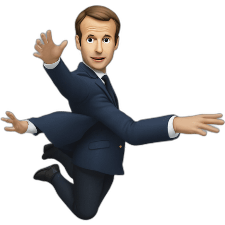 Macron levitation emoji