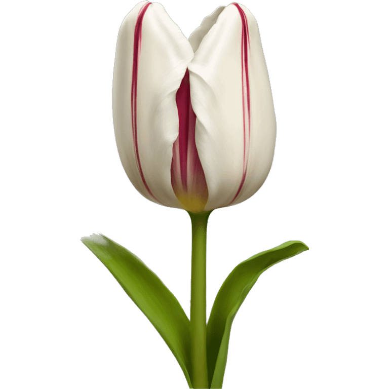 Single burgundy tulip emoji