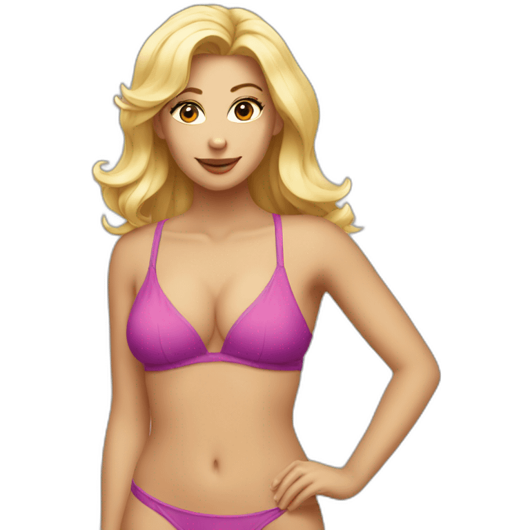 sexy blonde in swimsuit emoji