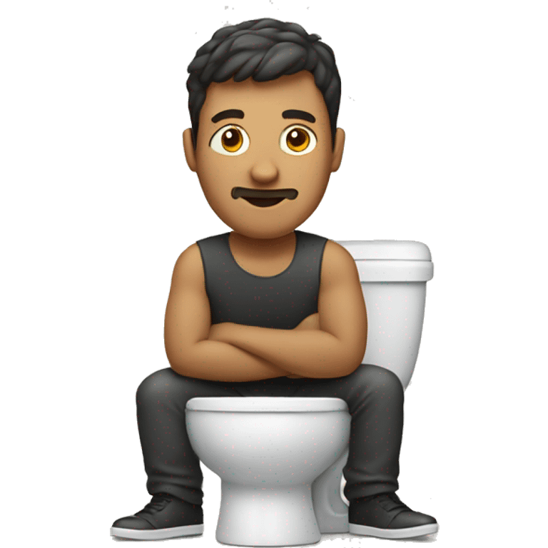 Man in a toilet emoji