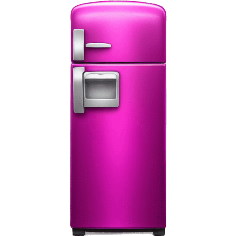 Realistic metallic fuschia fridge isolated.  emoji