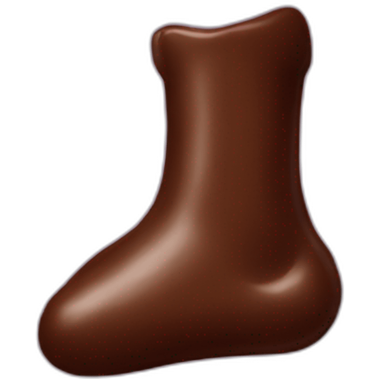 Foot covered in chocolate emoji