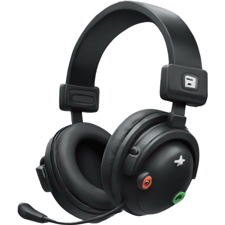 Black gaming headset  emoji