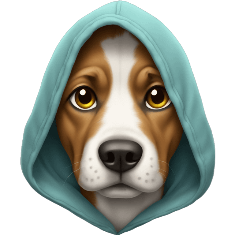 dog wearing a hoodie emoji