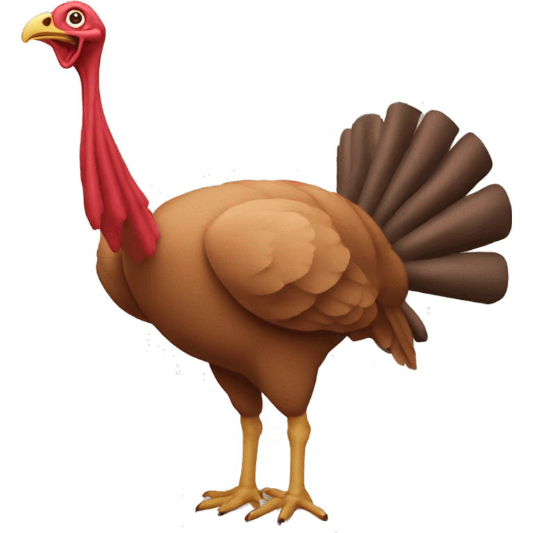 Stretchy turkey with a very long droopy neck emoji