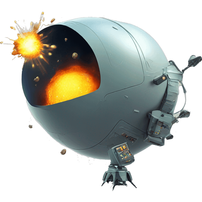 Alien with exploding satellite  emoji