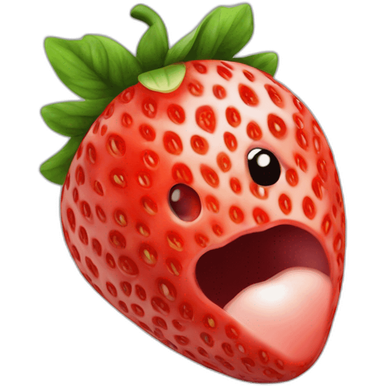 Fraise-clin-d-oeil emoji