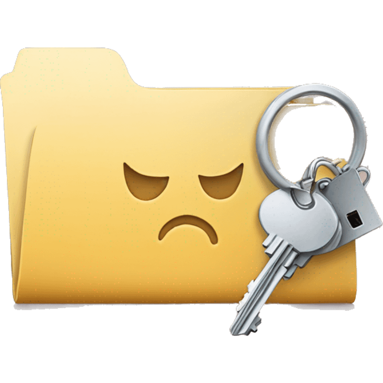 folder with documents and keys on it emoji