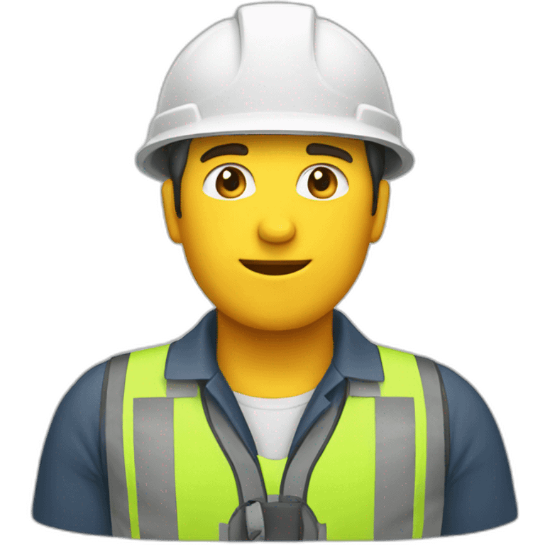 a man work with safety emoji