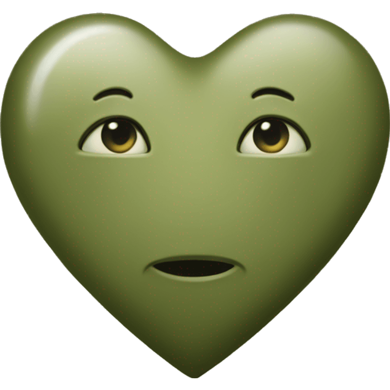 olive green heart emoji