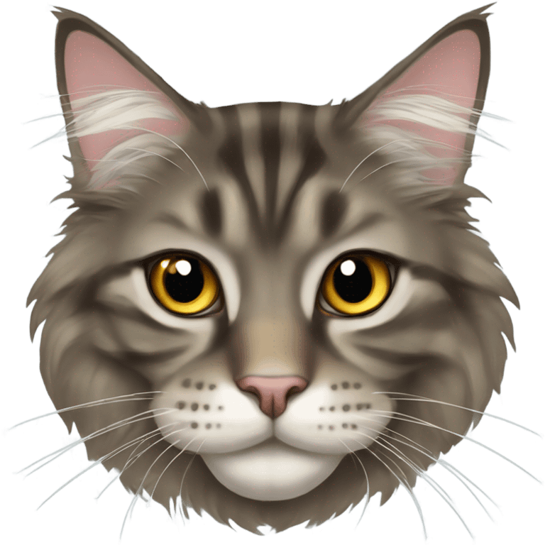 Maine Coon with slanted eyes emoji