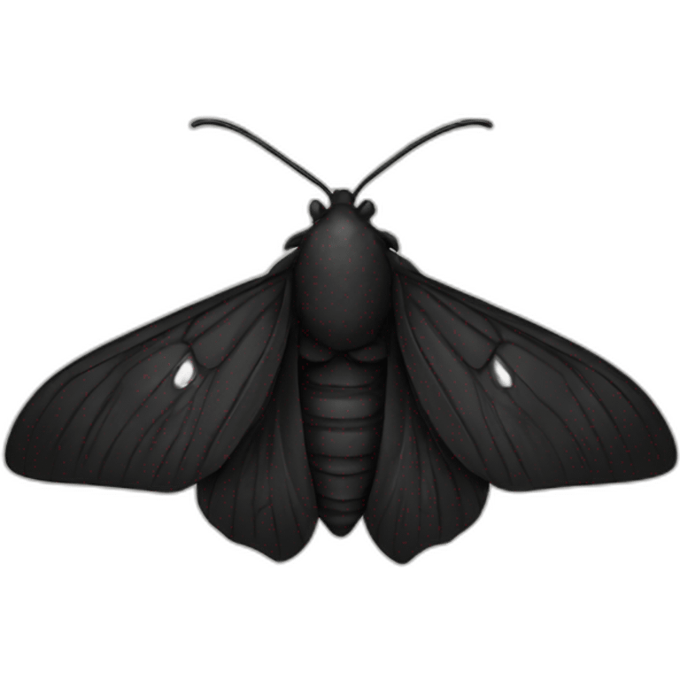 black moth emoji