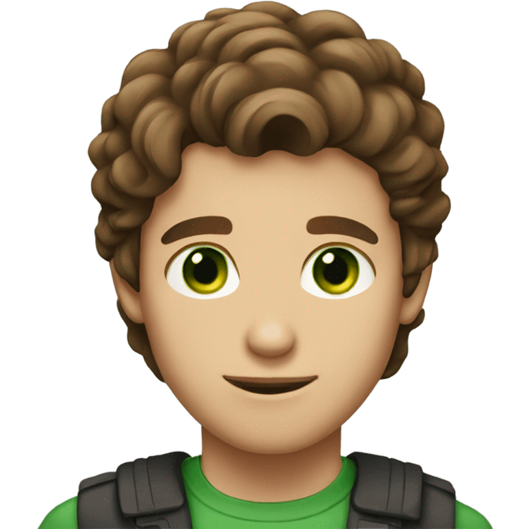 brown hair green eyed male emoji