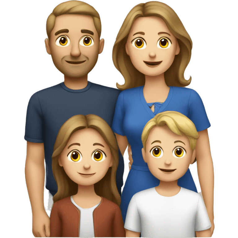 french-russian parents with two children emoji