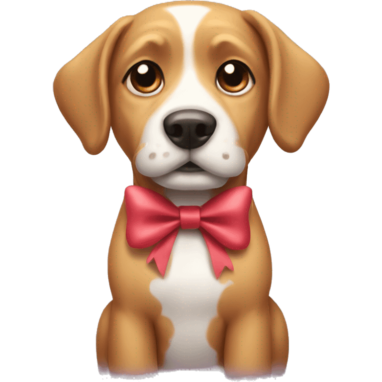 dog with bow  emoji