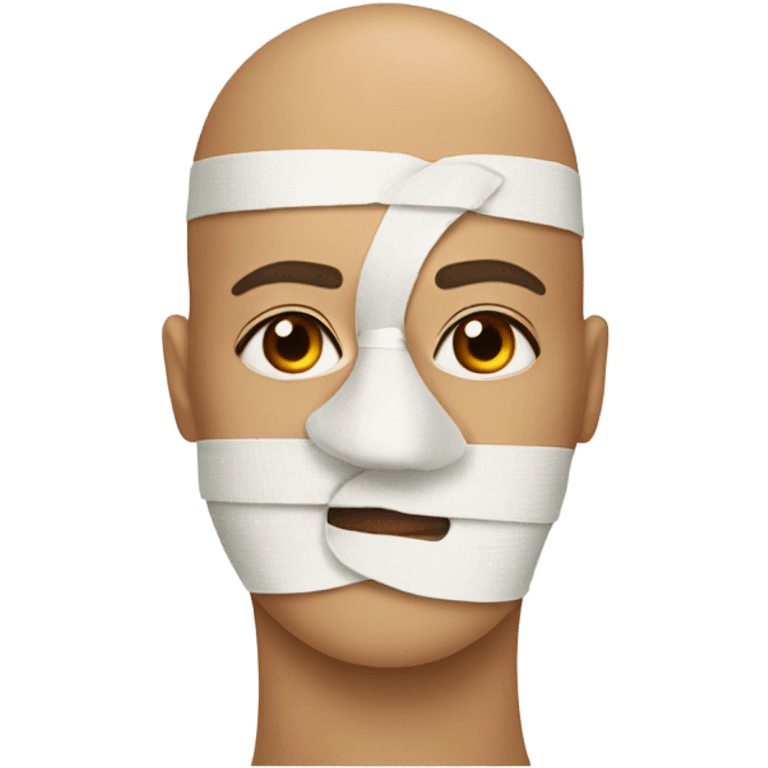 Nose with bandage on it emoji