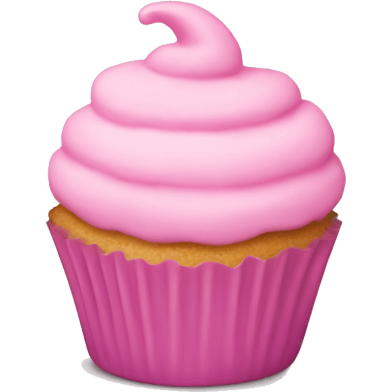 Vanilla cupcake with pink frosting  emoji