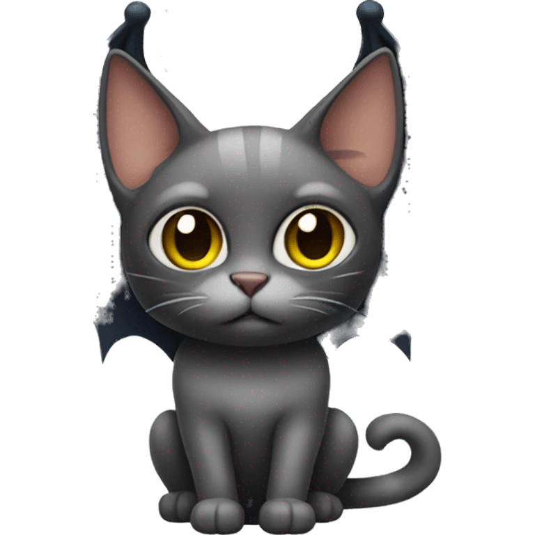 Cat with bat wings emoji