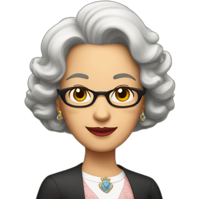 Señora mayor desmayada emoji