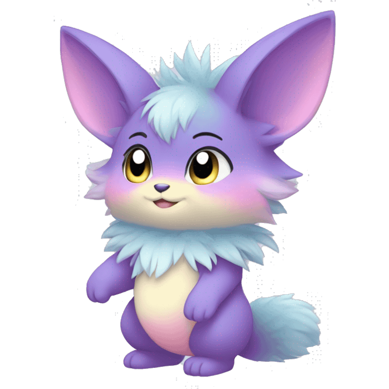 Anthro-Pastel-Gradient-Fur-Sona-Chibi-Shiny-Fakémon full body emoji