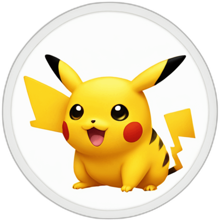 picachu in orange circle emoji