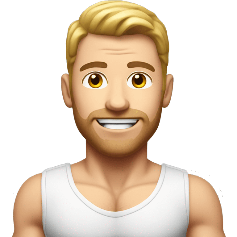 Caucasian Muscular gay in jock realistic emoji