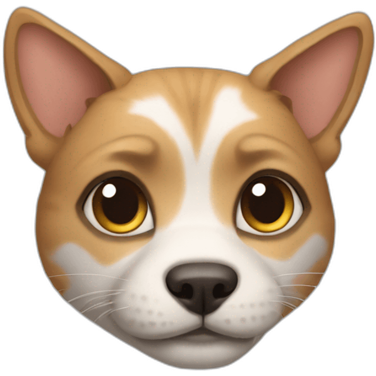 Cat Dog hybrid emoji