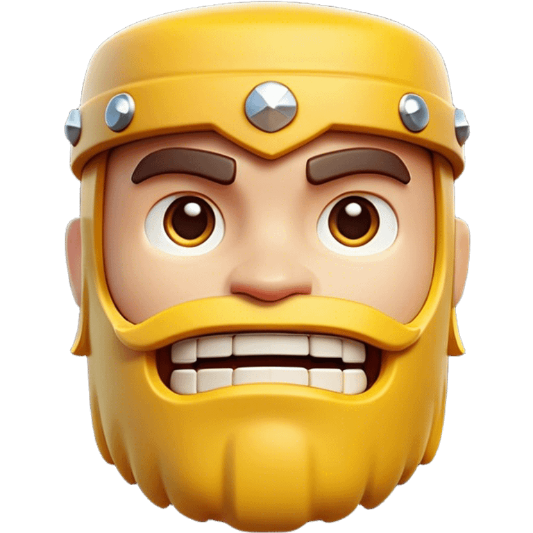 Clash of Clans aesthetic: Cinematic Playful Pixel 3D Key Portrait Emoji, rendered in a 3D vector-style similar to standard emojis with minimal shading and bold, simplified shapes. A compact, distinct form with signature details, softly glowing with a pixelated adventure charm. Simplified yet unmistakably iconic, highly detailed and consistent, glowing with a soft radiance and high shine. Stylized with a touch of classic pixel-art charm and a soft glowing outline, capturing the essence of a beloved gaming relic with a friendly, playful manner! emoji