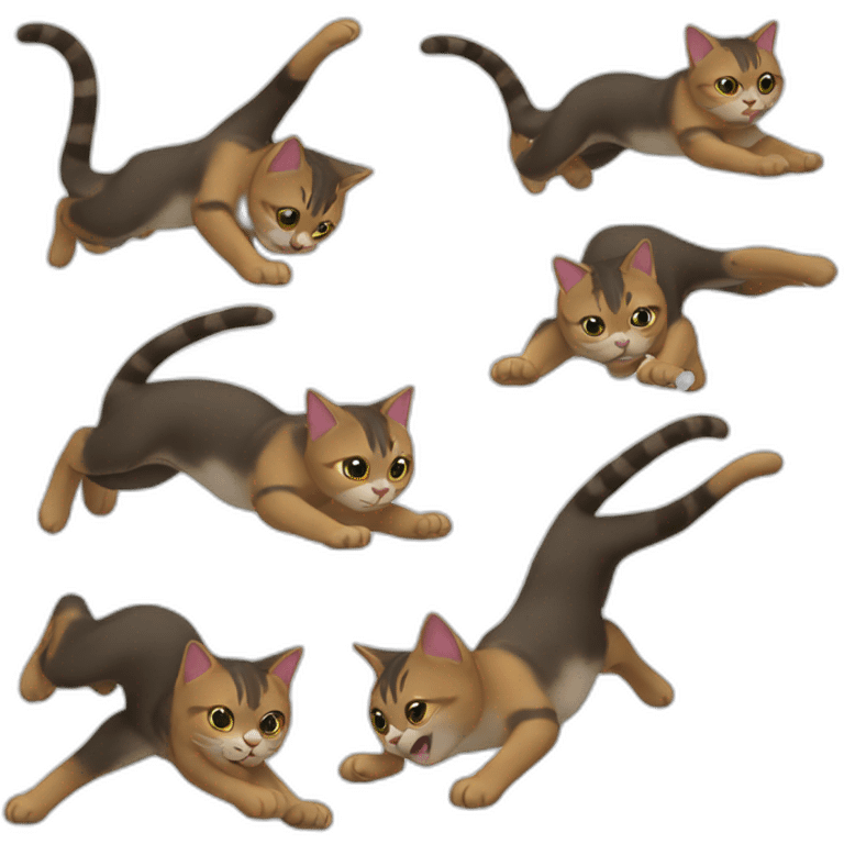 Cat doing back handspring  emoji