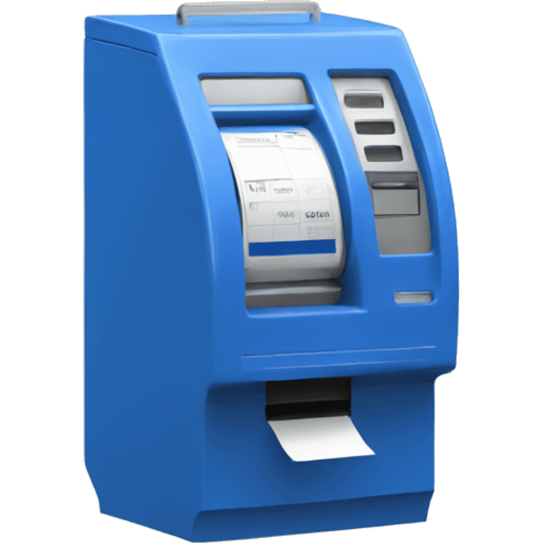 ticket machine blue emoji