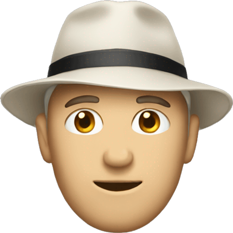 white men with hat emoji