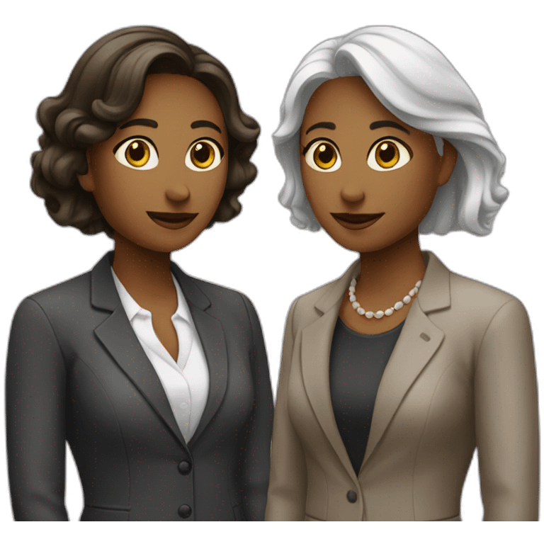 meeting-two-women-familiar emoji