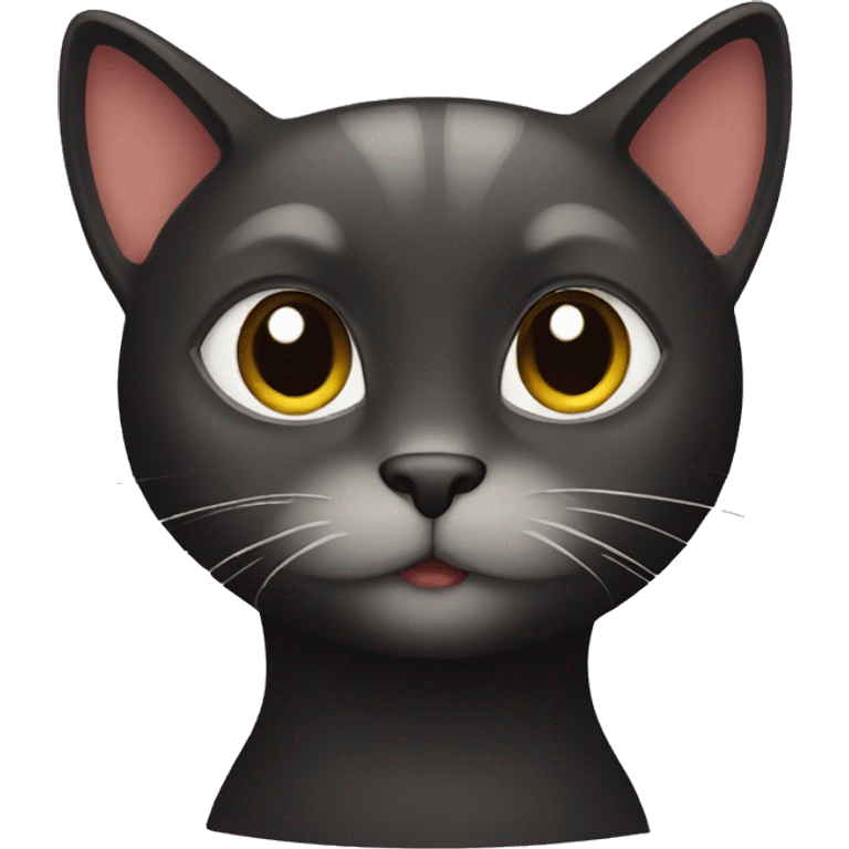 a black cat emoji