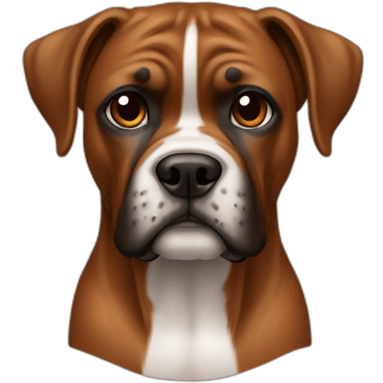 Boxer dog brown emoji