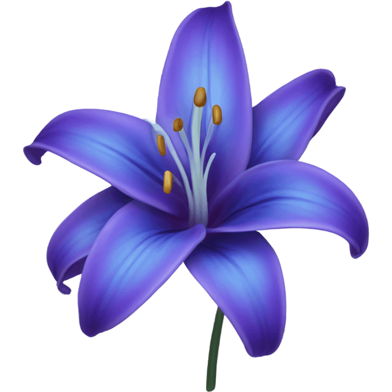 Blue purple aura lily flower emoji