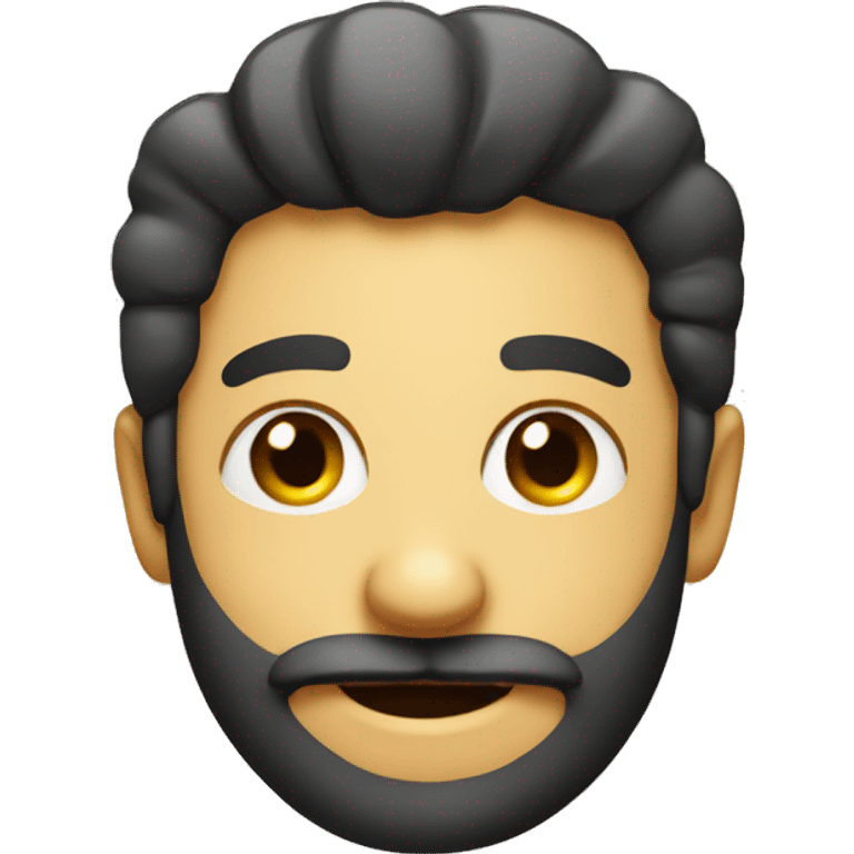 Winky emoji with a beard emoji