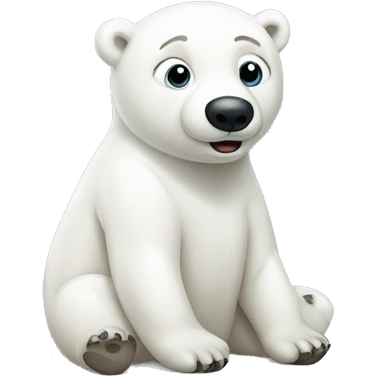 Cute polar bear emoji